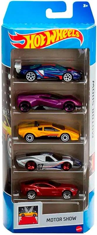 Pack com 5 Hot Wheels HW Motor Show HLY63 - Mattel (40770